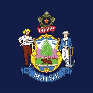 Maine State 3'x5' Flag - Maine State Flag - Premium Polyester 36 x 60 inch with Brass Rings