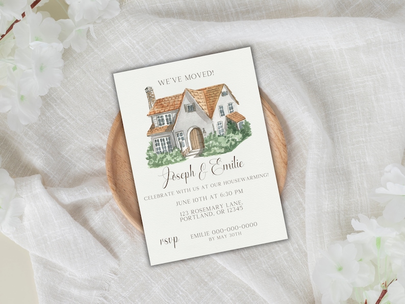 Editable Housewarming Invitation Digital Canva Invitation Template