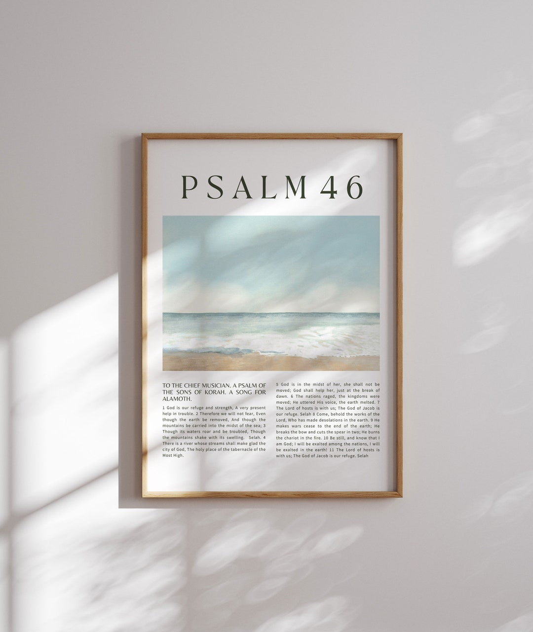 Psalm 46 Scripture Wall Art Be Still and Know That I Am God Vintage