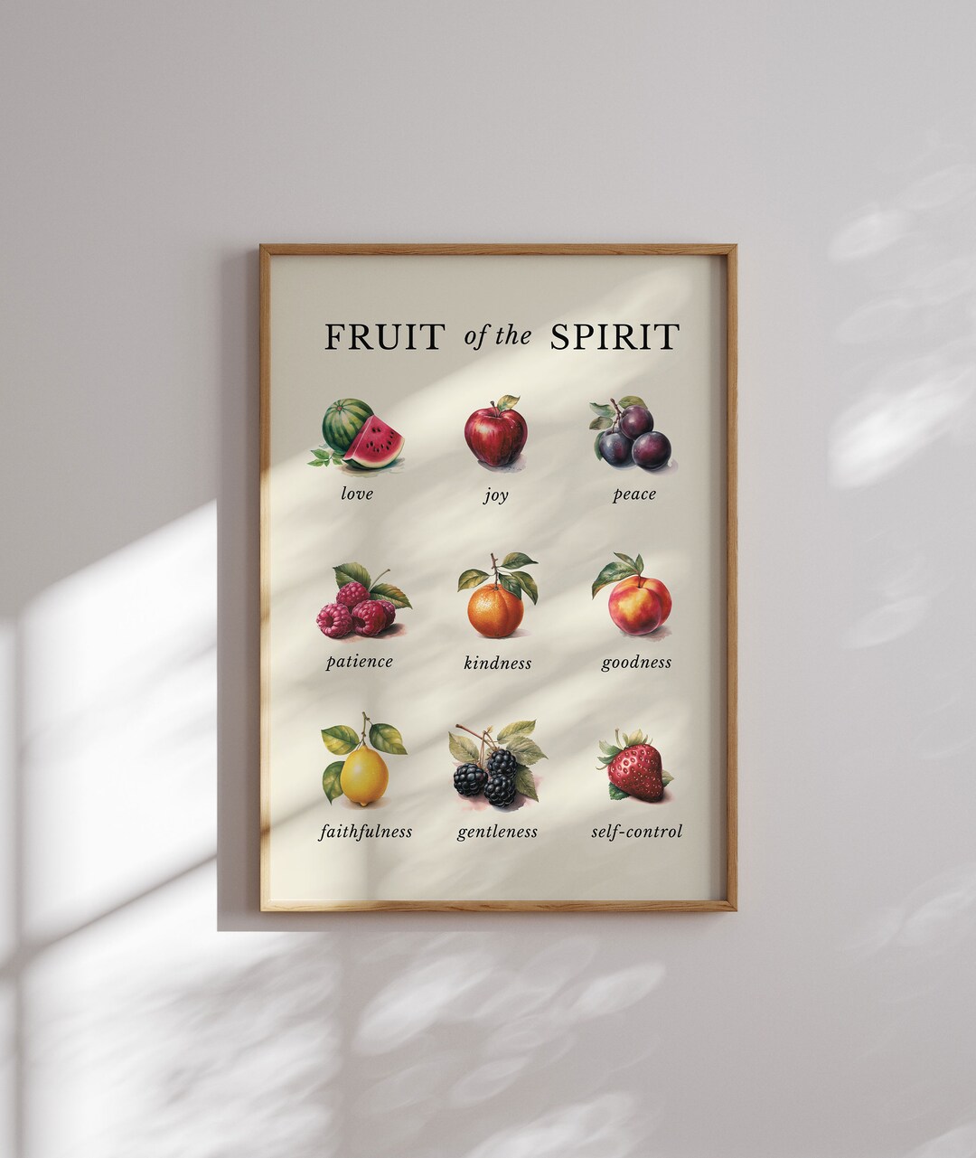 Fruit of the Spirit Wall Art, Scripture Wall Art Digital Download ...