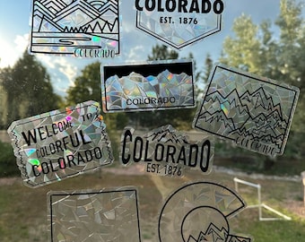 Colorado Sun Catcher Window Clings