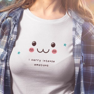 私は激しい感情を抱いています、かわいい T シャツ、かわいいシャツ、かわいいシャツ、かわいい T シャツ、彼への贈り物、彼女への贈り物、共感 T シャツ、共感シャツ、エモ