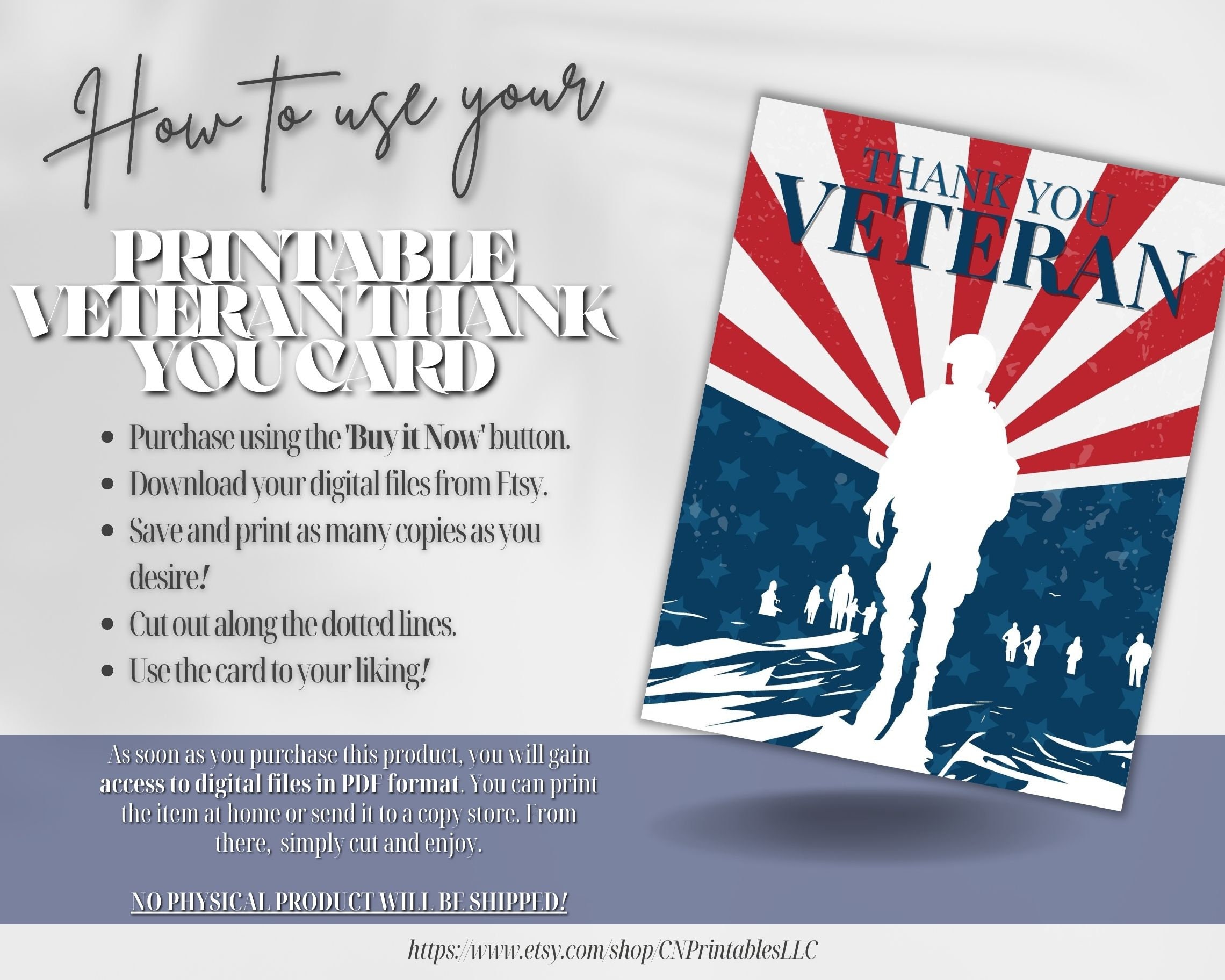 Veteran Thank You Card Printable - Il Fullxfull.5533526131 Rblr