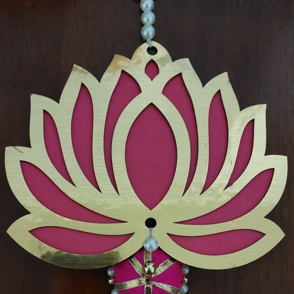 INDIAN HOME POOJA Decor Lotus hangings Home Decor, Pooja Decor, Backdrop, Wedding Housewarming Return gifts Wall Hangings Baby Shower