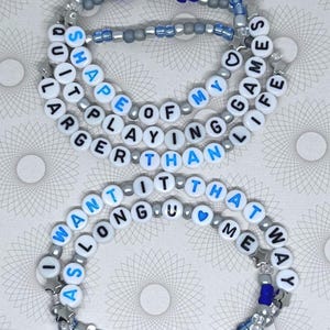 Backstreet Boys Friendship Bracelets Set  | I want it that way as long as u love me quit playing games beaded boy band