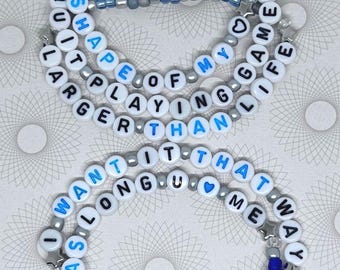 Backstreet Boys Friendship Bracelets Set  | I want it that way as long as u love me quit playing games beaded boy band