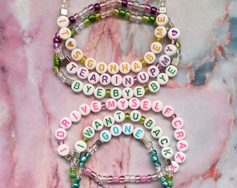 NSYNC Friendship Bracelet  | it's gonna be me tearin up my heart bye bye I drive myself crazy I want u back gone Justin Timberlake