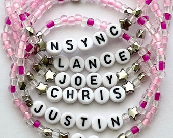 READY to SHIP | NSYNC Friendship Beaded Bracelet set of 6 | jc justin lance joey chris