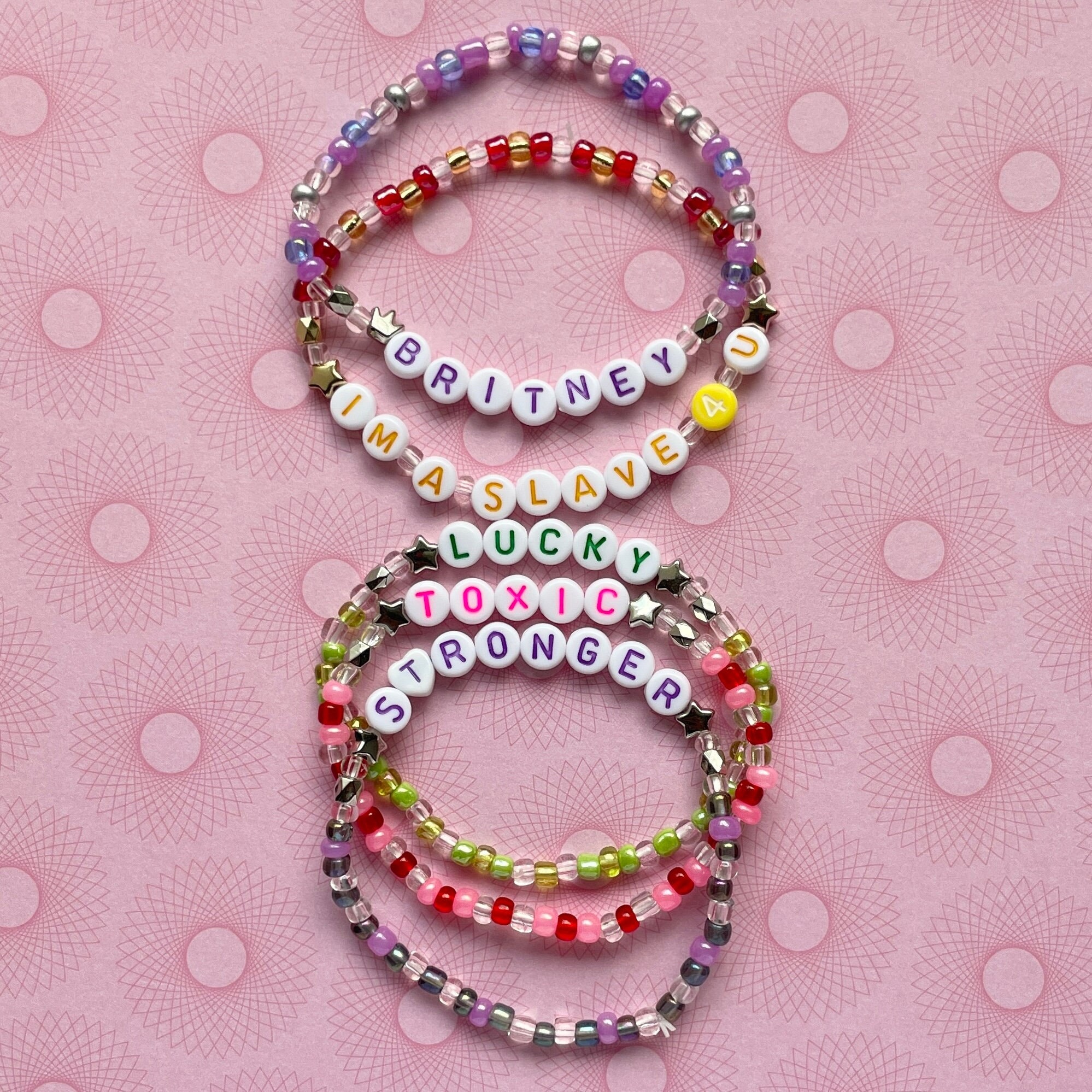 Pink & Blue Friendship Bracelet - Handmade