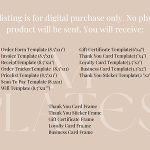 Small Business Bundle, Order Form Template, Invoice Template, Receip ...