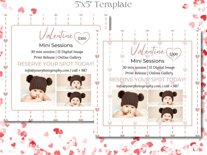 Valentine Mini Session Template Valentine's Day - Etsy