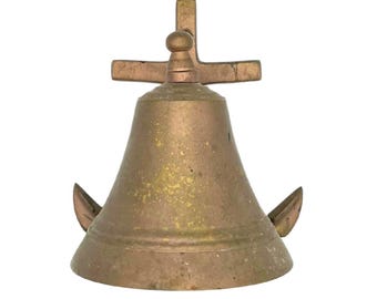 vintage brass anchor bell