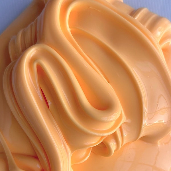 Tropical Gloss: Thick Glossy Slime Glossy Thick Slime Mango Scent Orange Scented Slime Cute Birthday Gift Anxiety Stress Relief