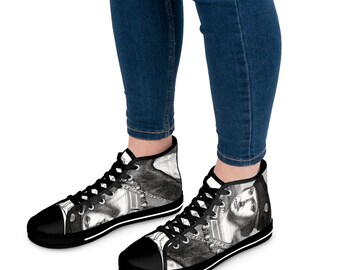 Zapatillas altas de mujer con diseño de Leonardo Da Vinci