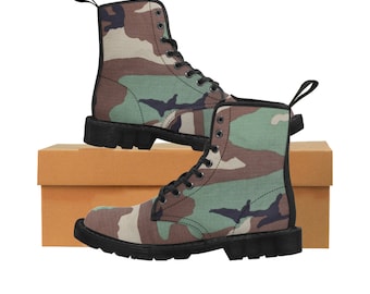 Botas de lona de camuflaje para hombre