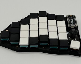 Choccy - an ergonomic 60-key split column-staggered mechanical keyboard designed exclusively for Kailh Choc (v1) switches