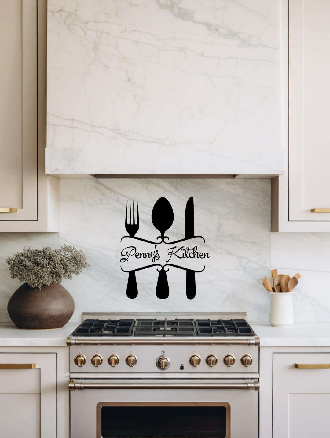 Personalized Kitchen Decal Custom Kitchen Decal Name Decals Name Stickers Wall Decals mom Gifts