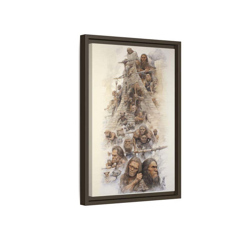 Human Evolution Art Print | Prehistoric Ancestors Illustration ...