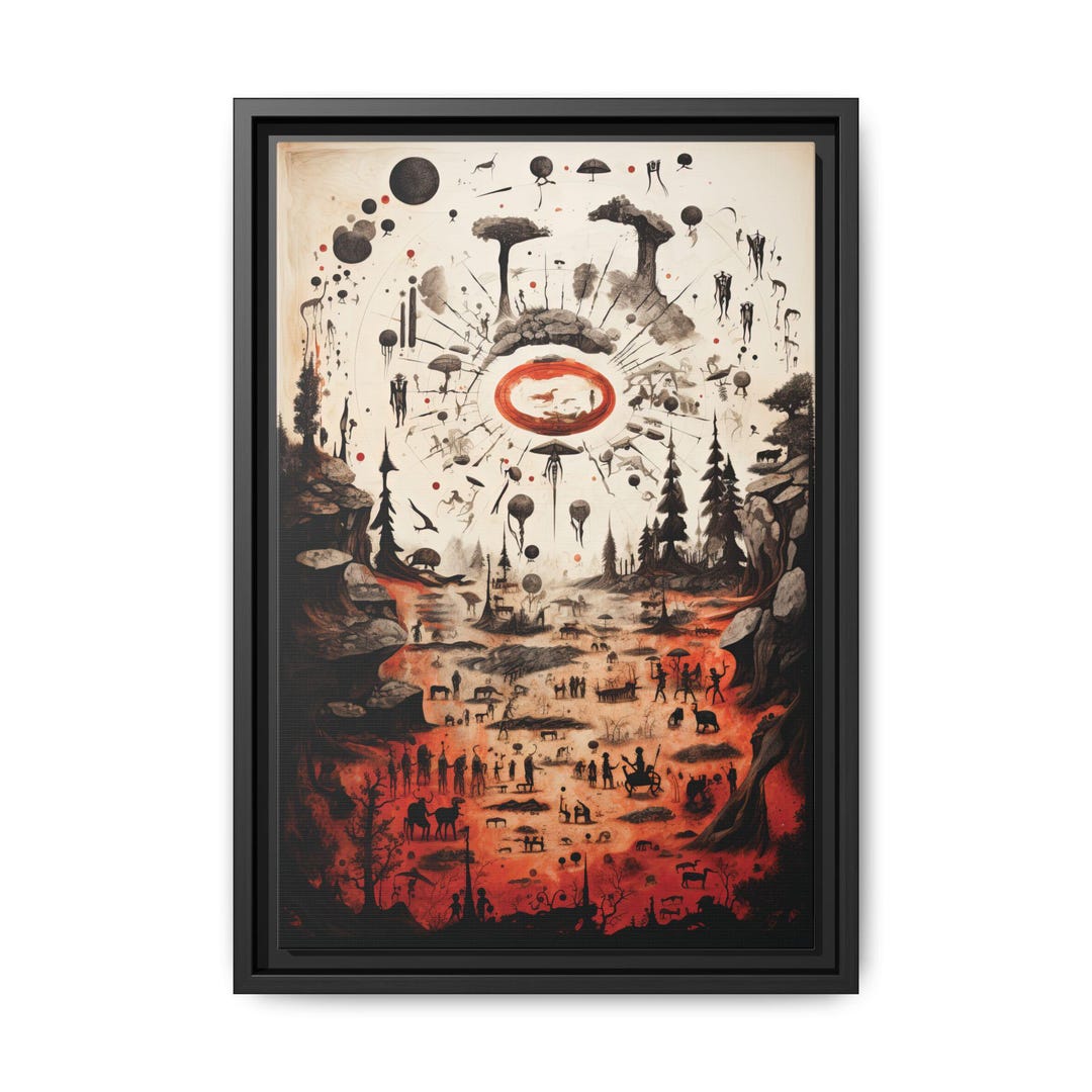 Surreal Cosmic Forest Print | Dark Sci-fi Fantasy Wall Art (12x18 In ...