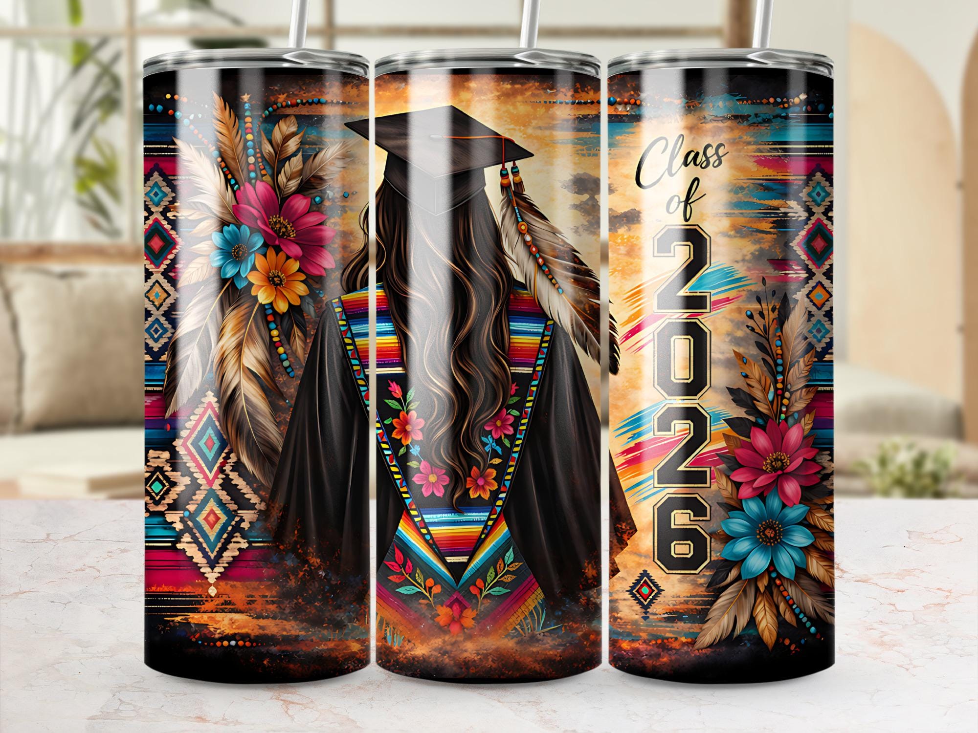 Native Graduation Design Native Pride Graduation Tumbler Wrap | Class of 2026 Indigenous ...