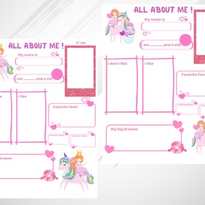 All About Me Printable Book Preschool, INSTANT DOWNLOAD, All About Me ...