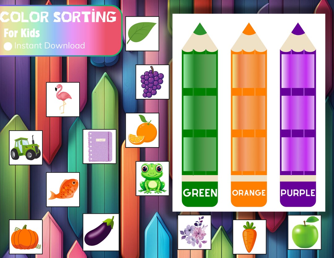 Color Sorting,color Matching Activity,color Sorting Printable,learning ...