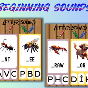 Beginning Sounds Worksheets for Preschool | Alphabet Phonics Activities | 13 Pages Printable PDF | Kindergarten Beginning Sound Practice