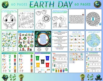 Earth Day,Earth Day Activity,Activity Pages,Earth Day Kids,Printable Game,Printable Coloring,İ Spy,Maze,Home School,Kindergarten,Printable