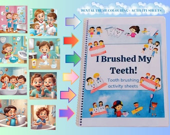 Preschool Toddler Activities Dental Health, Printable Homeschool Curriculum,Preschool worksheets,Preschool curriculum,Kindergarten,54 PAGES