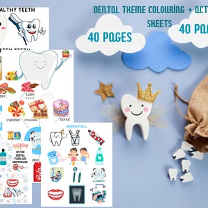 Preschool Toddler Activities Dental Health, Printable Homeschool Curriculum,Preschool worksheets,Preschool curriculum,Kindergarten