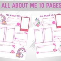 All About Me Printable Book Preschool, INSTANT DOWNLOAD, All About Me ...