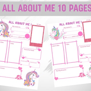 All About Me Printable Book Preschool, INSTANT DOWNLOAD, All About Me ...
