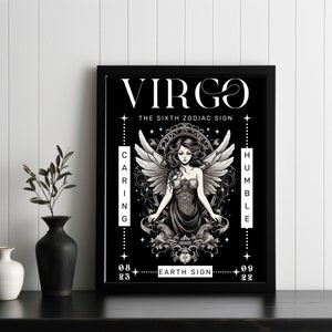 Stylish Virgo Wall Decor: Astrology Gift Poster for Zodiac Lovers | Virgo Birthday Gift | Astrology Poster | Virgo Decor | Virgo Wall Art