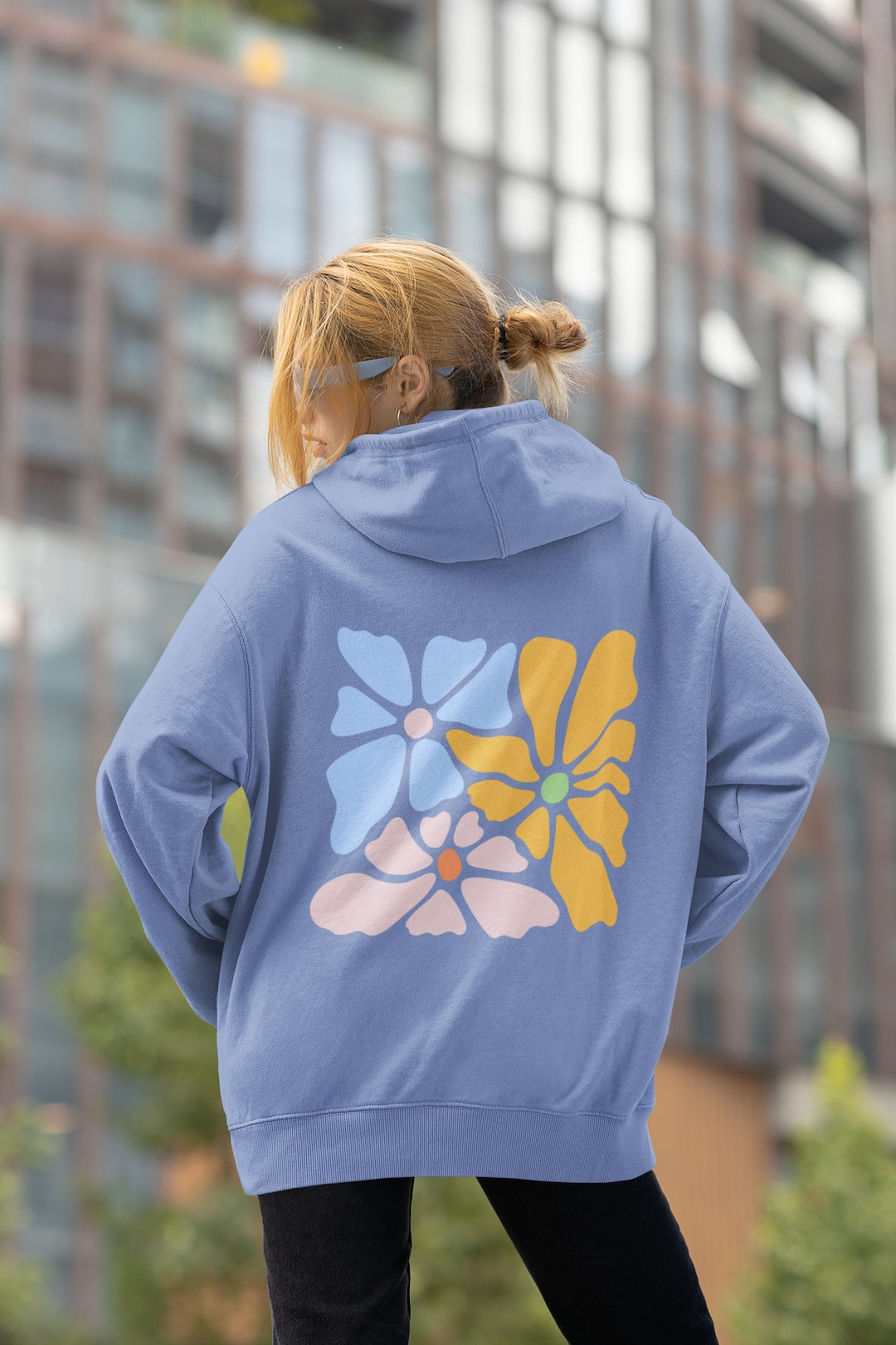 Casual Street Flowers Snakeskin Print Leopard Pocket Hooded Hoodies(5 Colors)