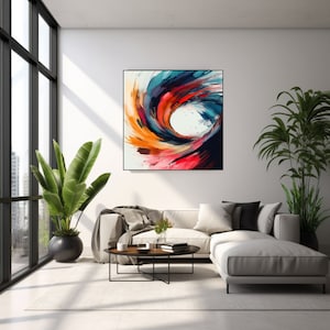 Modern Vibrant Colorful Brushstroke Wall Art Printable Digital Download [VERSION 5]