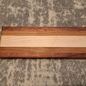 Small Rectangle Cutting Board made with abler, cherry, and maple wood