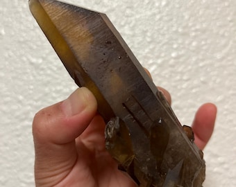 AAA Deep Smoky Citrine Rough Crystal: Natural Zambia Gemstone