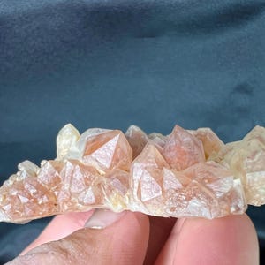 Small Phantom Quartz Cluster with Hematite Inclusions - Orange River, Northern Cape, South Africa