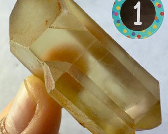 Zambia Citrine Quartz Point, Natural Double Terminated Crystal