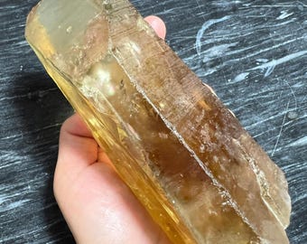 Large Zambian Citrine Rough Crystal: Untreated Quartz (602 g)