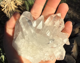 Clear Quartz Crystal Cluster – High Clarity Display Piece
