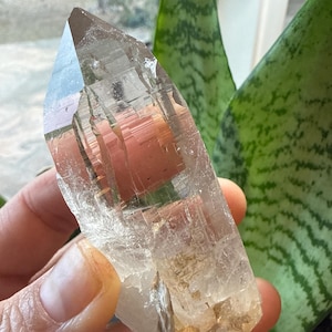 Hashupi Quartz Crystal Point – Himalayan Muscovite Mica on Feldspar Matrix,  92 grams