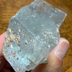 Natural Aquamarine Rough Chunk – Perfect for Gem Cutting, Faceting, or Collectors
