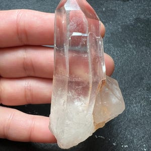 Brazilian Clear Quartz Crystal with Hematite Inclusions