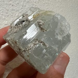 Natural Aquamarine Rough Chunk – Perfect for Gem Cutting, Faceting, or Collectors