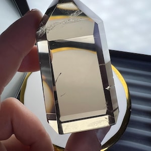 Polished Smoky Quartz Point with RAINBOW – Exceptional Clarity with sharp edges and point | Approx. 91.25 g. 2.50 inches