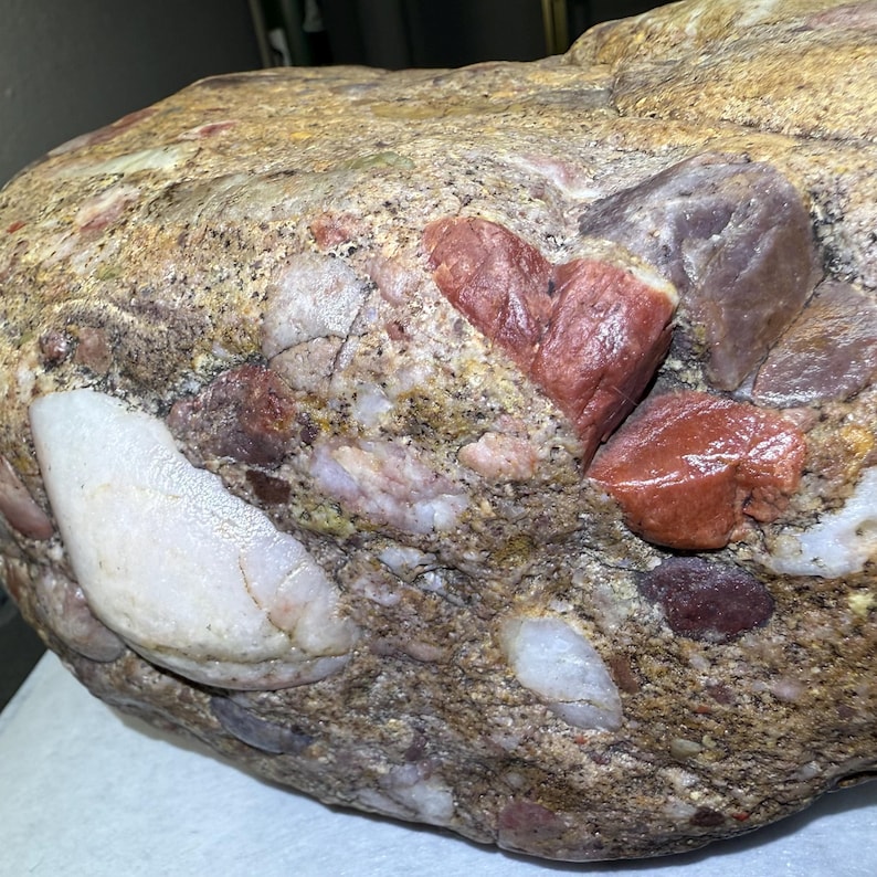 Extra Large Pudding Stone – Natural Conglomerate Rock, Arizona Decor - Etsy