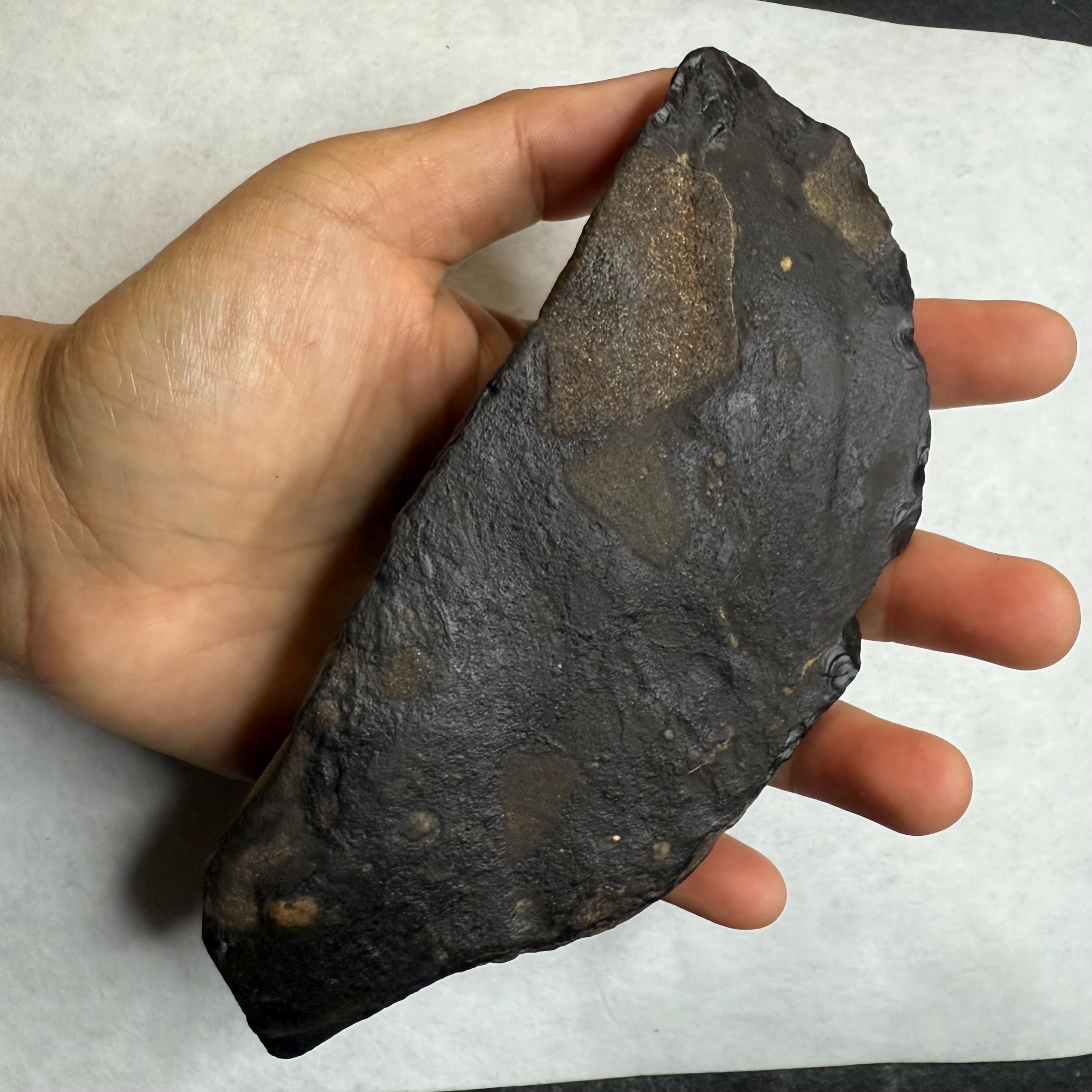 Native American Stone Tool: Ancient FLINT Hand Axe Artifact From