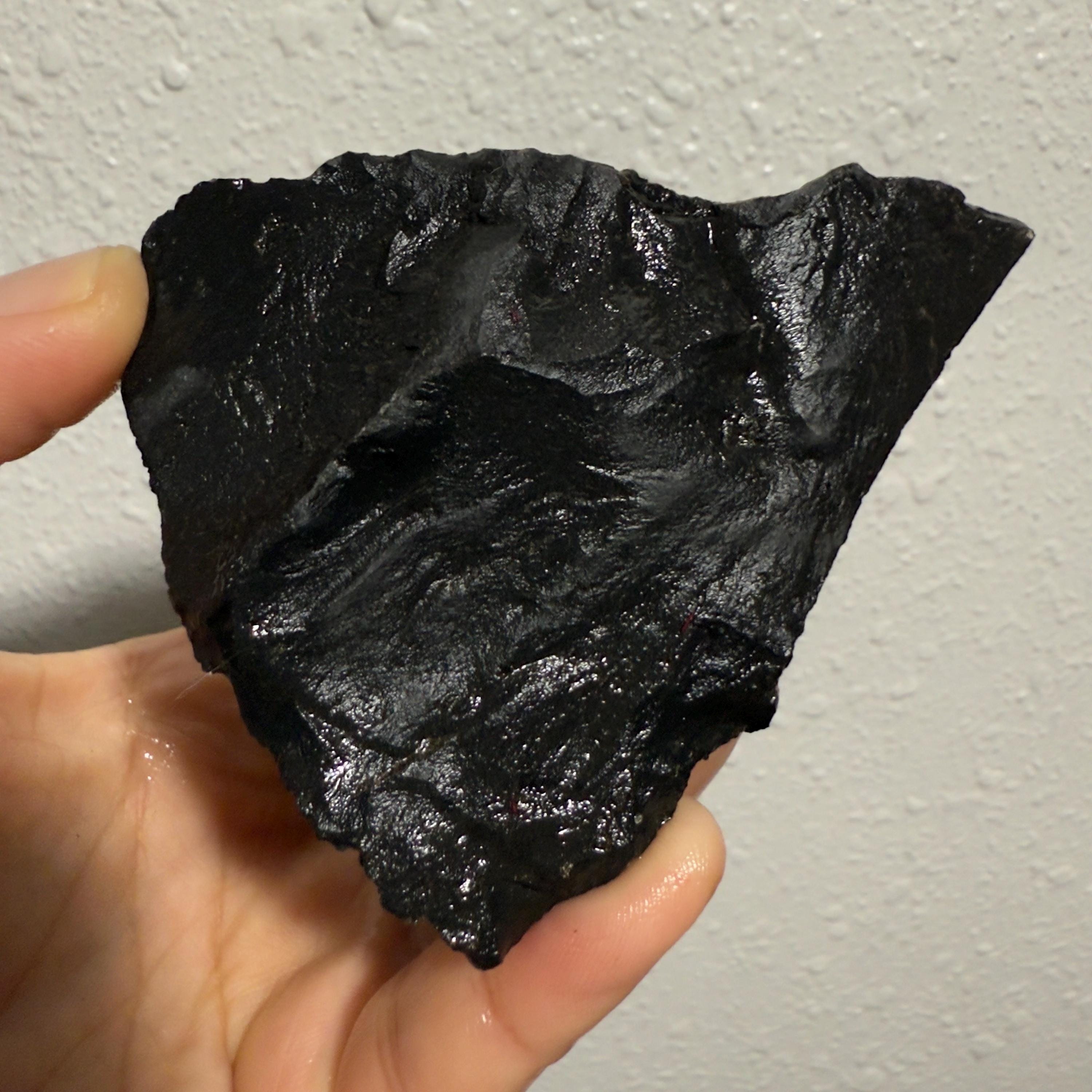 Authentic Native American Flint Stone Tool | Black Chert Hand Tool