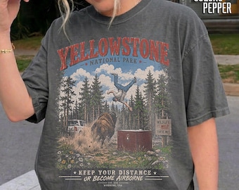 Yellowstone Do Not Pet The Fluffy Cows Comfort Colors Shirt, Funny Bison Meme Tee, National Park Graphic, Wildlife Lover Gift